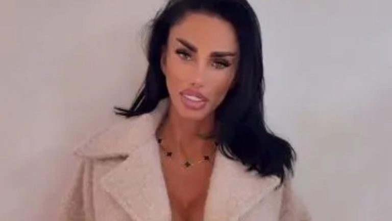Katie price goes braless down